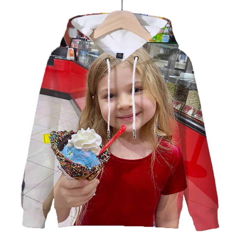 Child Star Diana Show Print Hoodie Kids Kwaii Sweatshirt Tops Funny Diana Casual Hoodies Children Clothes Girls Hooded Pullover