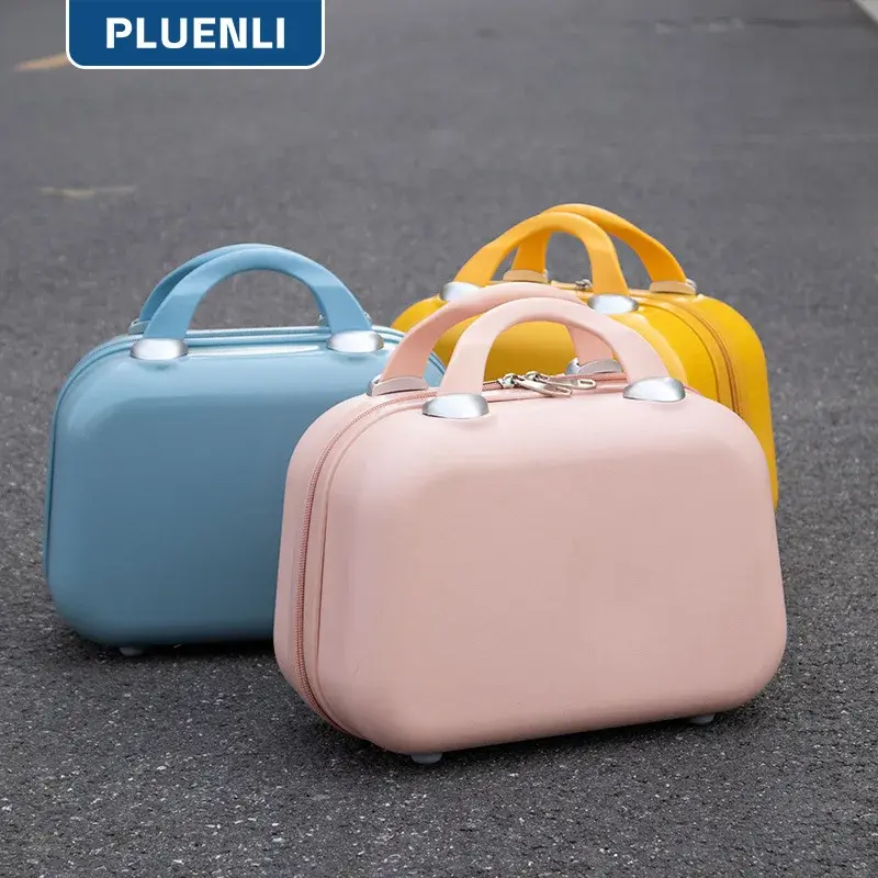 PLUENLI Cosmetic Case New Portable Case Small Suitcase Luggage and Suitcase Hand Carrying Cosmetic Bag