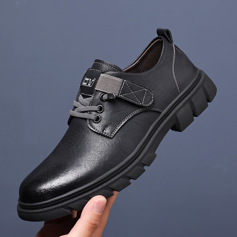 2024 Men Casual Shoe Business Leather Shoes for Men Trendy Fashionable Men Shoes Retro Versatile Board Shoes Zapato Para Hombre
