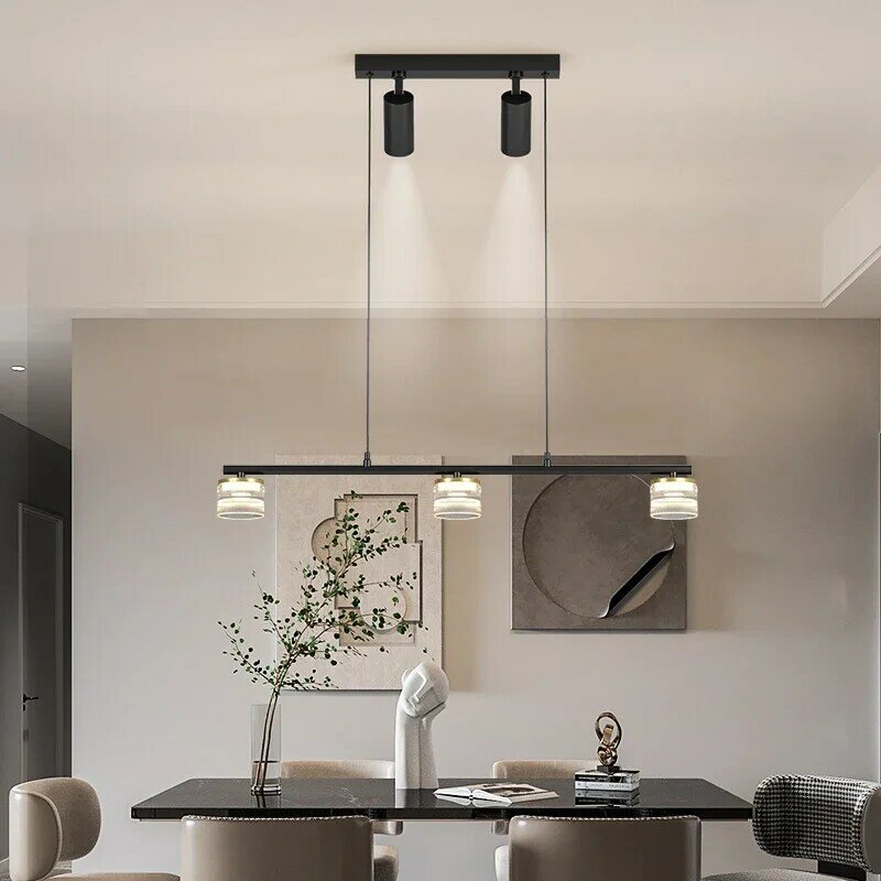 Żyrandol do salonu światła nowoczesny minimalistyczny Nordic 2021 nowa atmosfera kreatywna sypialnia Bar jadalnia żyrandol z reflektorem
