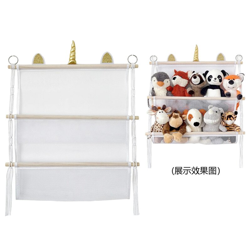 1/2/3 Schicht böhmischen Wandbehang Plüsch Spielzeug Veranstalter platzsparend für Schlafzimmer in der Lage, mehrere Sachen zu Hause Lagerung zu halten