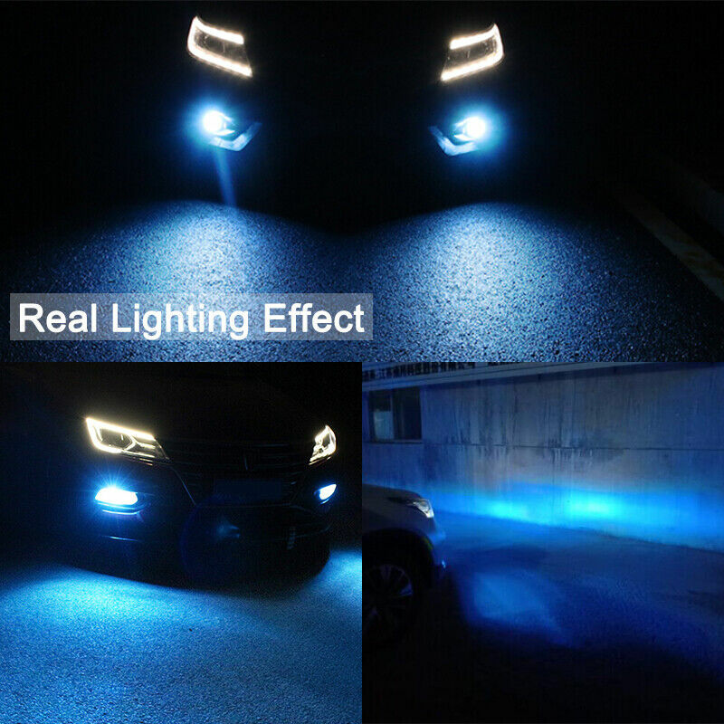 2pc brilhante h10 9140 9145 led condução nevoeiro lâmpadas 8000k gelo azul substituição