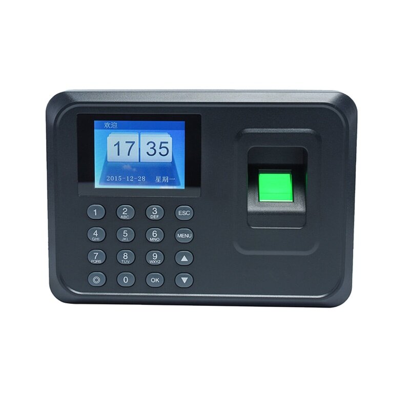 2.4 Inch Biometrische Vingerafdruk Aanwezigheid Machine Usb Vinger Scanner Tijd Card Locker Gratis Software Wachtwoord Voor Security System