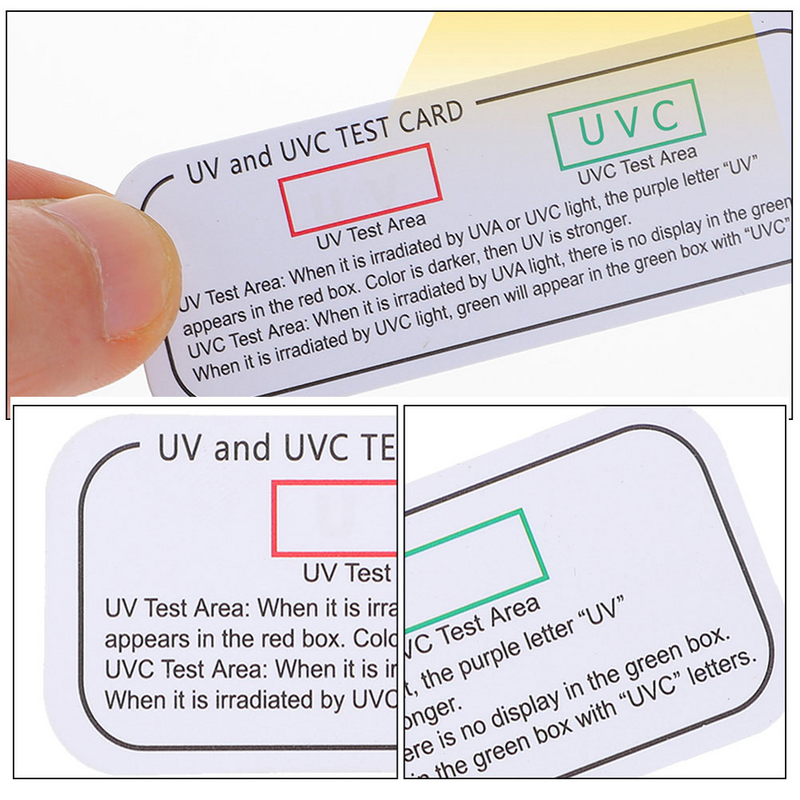 Teste UV Cartão Dragão Barbudo, Cartões de teste de papel, Indicador luminoso, Detection Stickers, Acessórios UV, 6 Pcs