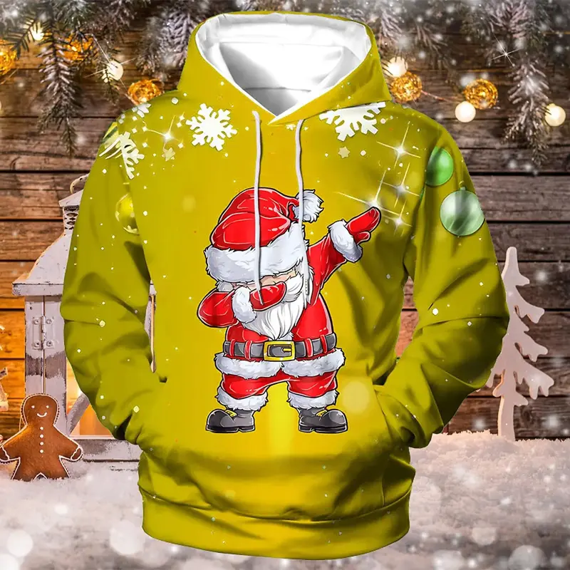 Sudadera con capucha para hombre y mujer, suéter Unisex con estampado 3D, ropa divertida de Navidad, talla grande, otoño e invierno, 2023