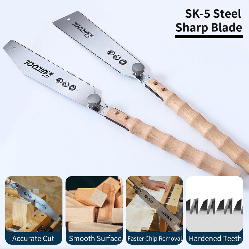 1pc Japanese Hand Saw 3-Edge Teeth Pull Saw SK5 Steel Flush Cut Saw with Non-slip Handle Replaceable Blade for Woodworking Tools