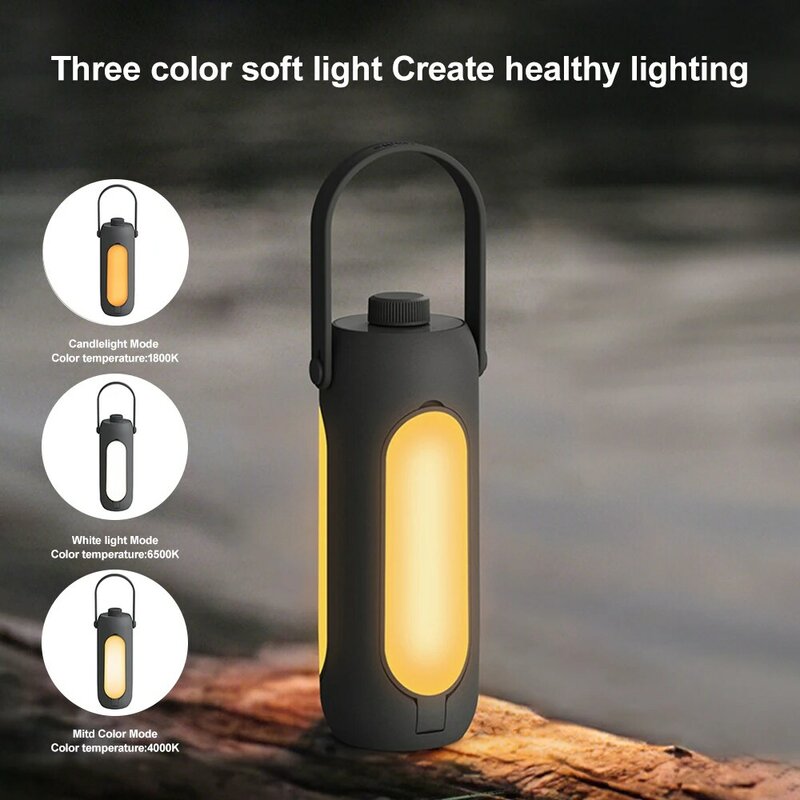 Lâmpada de tenda portátil dobrável lâmpadas LED recarregável USB luzes de acampamento para casa escritório tenda carro lanterna de iluminação ao ar livre