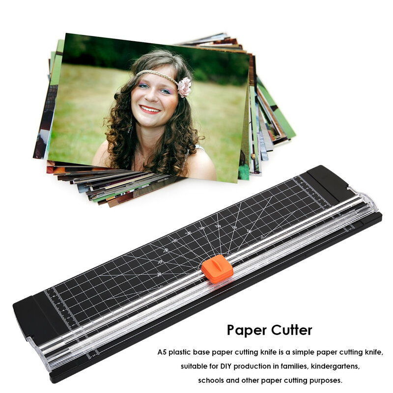Guillotina de corte de papel A4/A5, cortador de papel con regla extraíble para recortadoras de fotos, máquina de estera de corte ligera para álbum de recortes