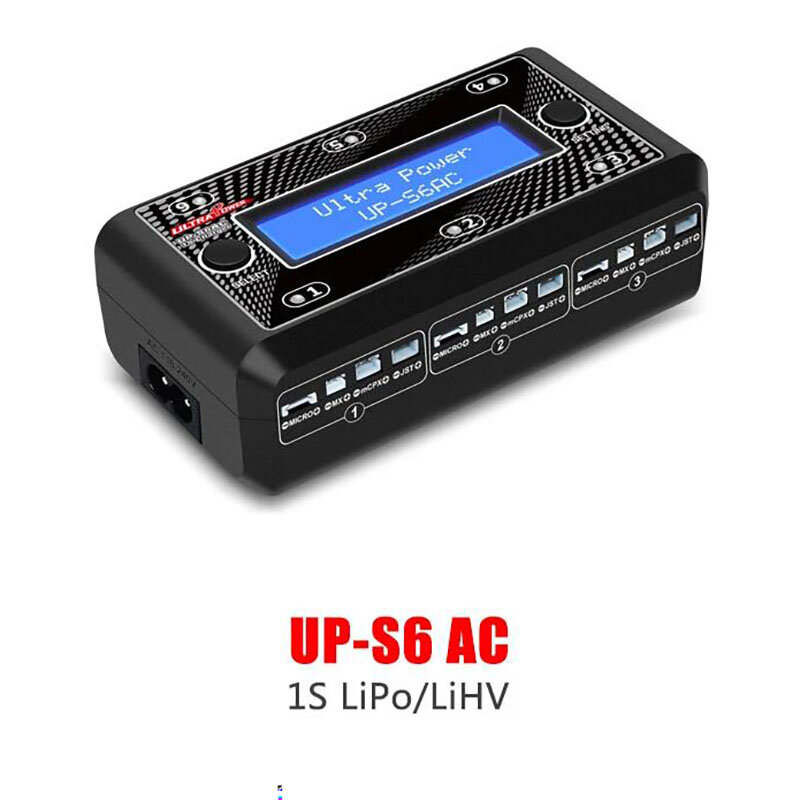 Cargador de batería Ultra Power UP-S6 6x4,35 W 3,7 V 1S Lipo LiHv con Micro MX mCPX MICRO USB Racing Drone Rc, cargador de batería