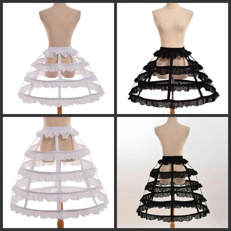3/4 Hoop Victorian Gothic Lolita Fishbone Petticoat Underskirt
