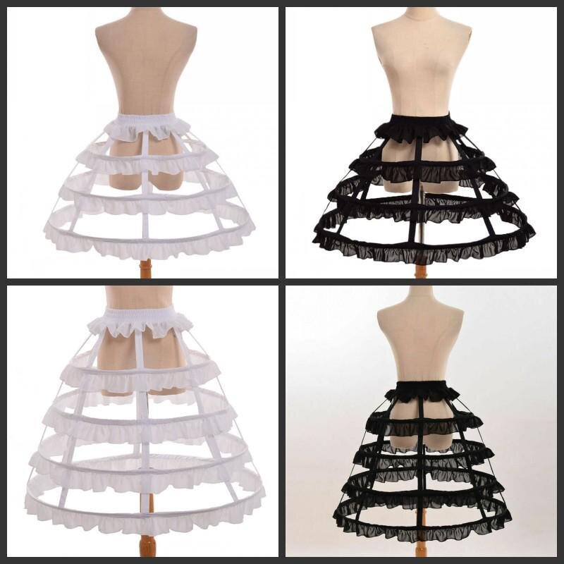 3/4 Hoop Viktorianischen Gothic Lolita Fishbone Petticoat Unterrock