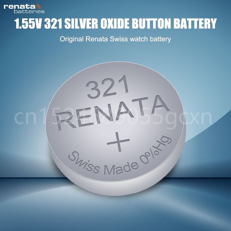 เดิม Renata 321 SR616SW V321 SR616 1.55V แบตเตอรี่นาฬิกาเงินออกไซด์สำหรับของเล่นขนาดสวิสทำกระดุมเซลล์เหรียญ