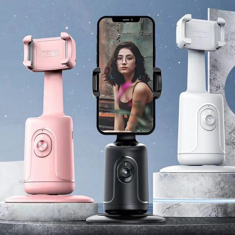 Intellig Ai Mới Mini Gậy Selfie Tự Động Theo Dõi Chụp Xoay 360 Độ Thông Minh Theo Sống Điện Thoại Chân Đế Gimbals