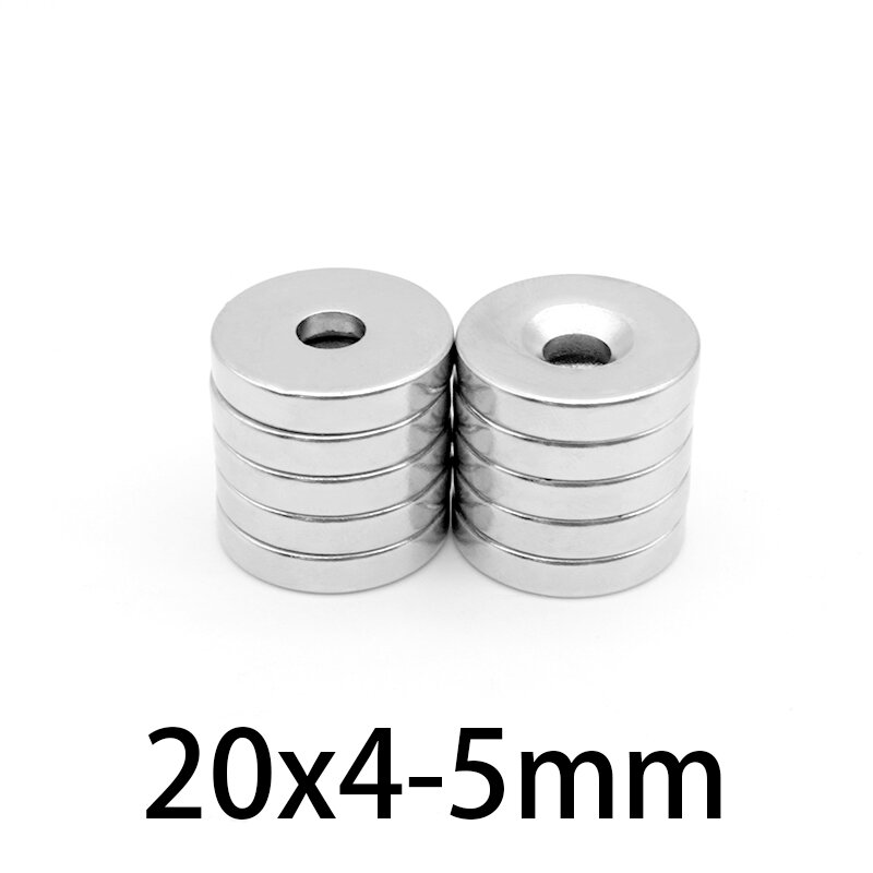 Мощные магниты, 3-50 шт., 20 х4-5 мм, отверстие 20 х4 мм, 5 мм, маленький постоянный круглый потайной неодимовый магнит 20 х4-5 мм, 20 х4-5 мм