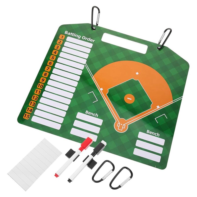 Baseball Board Magnetic Baseball Lineup Board Softball Baseball Coaching Accessories Dry Erase Marker Board Writing