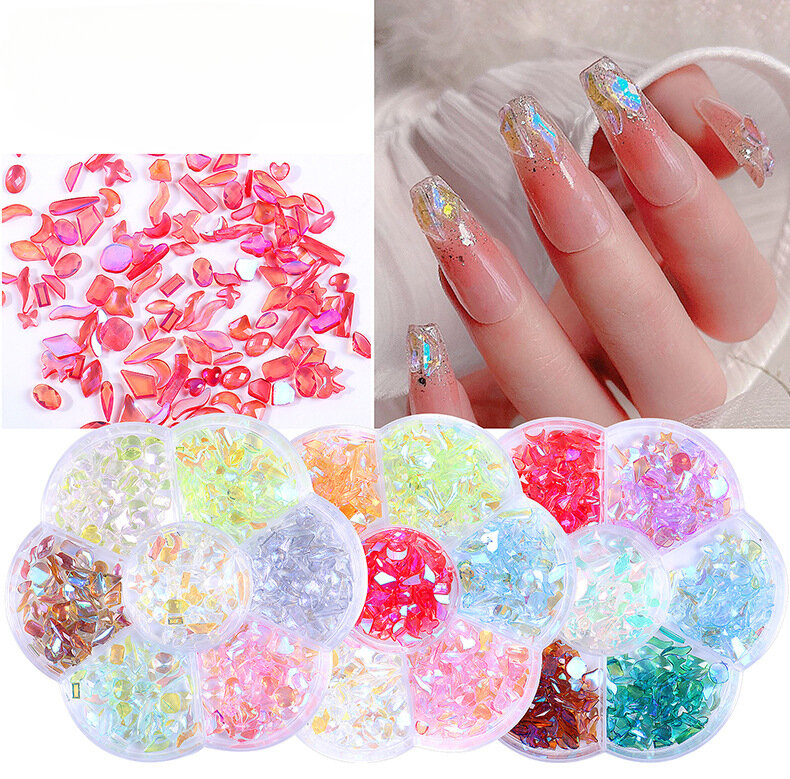 Assorted Rhinestone Nail Art Accessories in Unique Shapes, Pure and Shiny Flat Bottom Drills for Glamorous and Dazzling Manicure