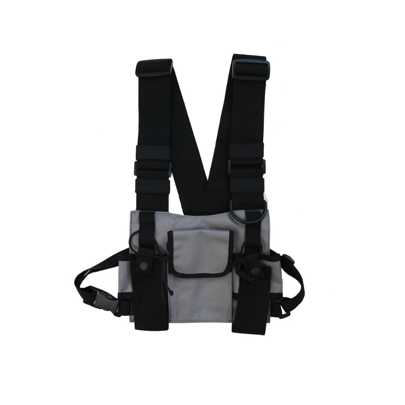 Многофункциональная нагрудная сумка для мужчин и женщин, тактический жилет в стиле хип-хоп, миниатюрный рюкзак из ткани «Оксфорд», тактическая нагрудная сумка