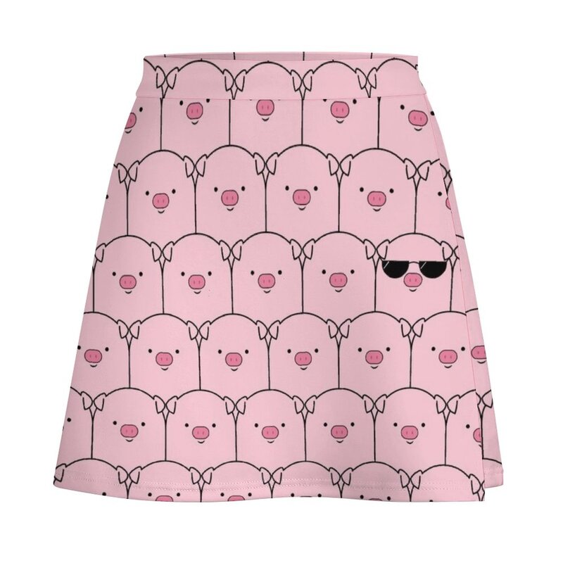 Mini-saia feminina de porco legal, roupas de verão, roupas coreanas fofas, luxo, 2022