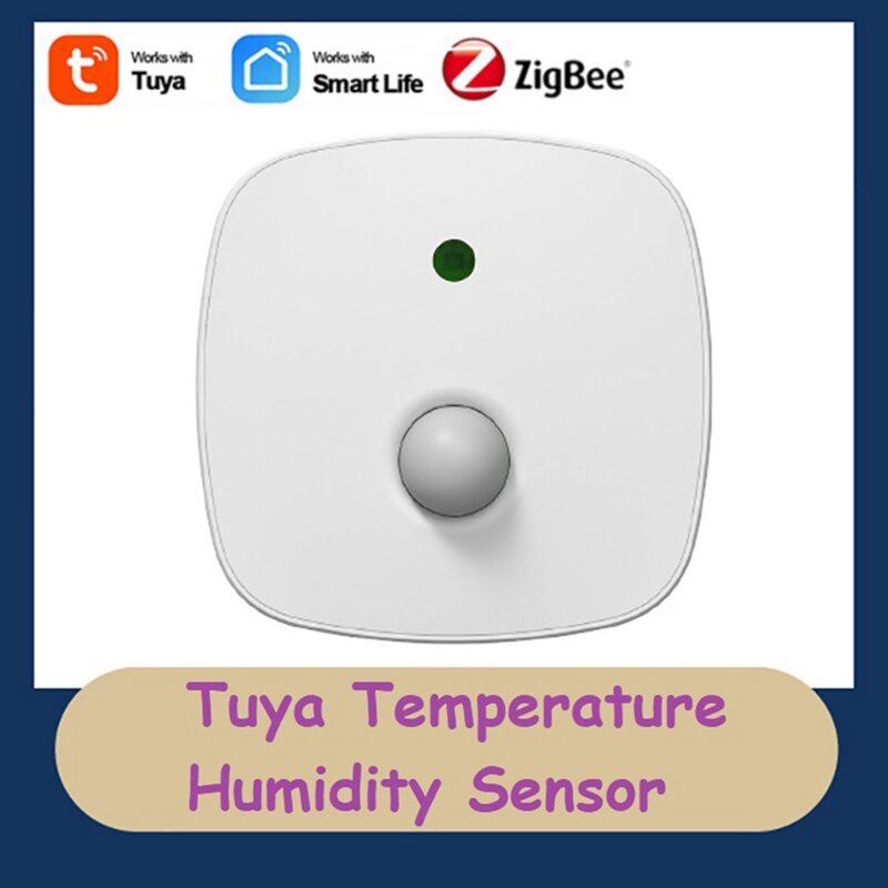 Tuya Zigbee Temperatura Inteligente e Umidade Sensor, App Controle Higrômetro e Termômetro, 1 PC