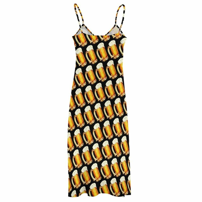 비에르 패턴 민소매 이브닝 드레스 여성용, 우아한 여름 드레스