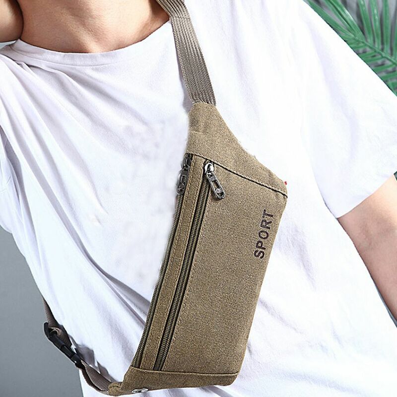 Multi-Pockets Fanny Pack Pouch Bag Women/Men Waist Packs Hip Purse Satchel Canvas Belt Bags Casual Wallet
