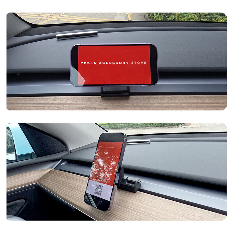For Tesla Model Y Strong Magnetic Phone Holder for iPhone 14 13 12 Pro Max with Unique Design Air Outlet Base