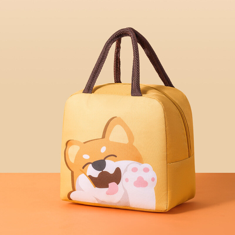Cartoon Animal Fruit Lunch Bag Children's Cute Lunch Bag Thermal Insulation School Lunch Box Storage Bags Outdoor Picnic Bag New