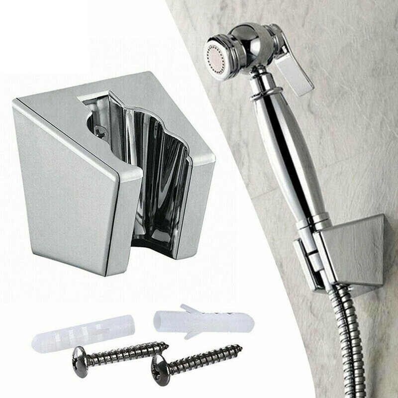 調節可能なプラスチック製シャワーヘッドホルダー,壁掛けブラケット,パンチングなし,バスルームアクセサリー