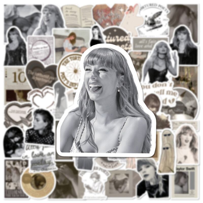 10/30/50/100Pcs Hot Singer Taylor Swift Album Ttpd Stickers Gemartelde Dichters Depertment Stickers Laptop Telefoon Auto Waterdichte Sticker