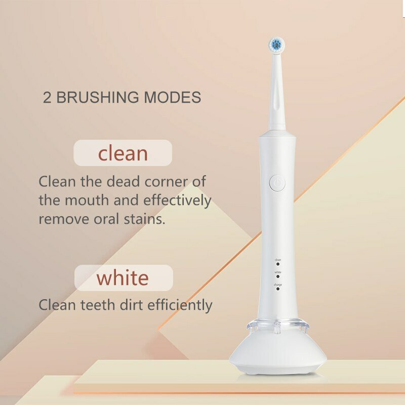 Jianpai-cepillo de dientes eléctrico giratorio acústico 3D para adulto, cabezal redondo, limpieza sensible, carga inalámbrica del asiento