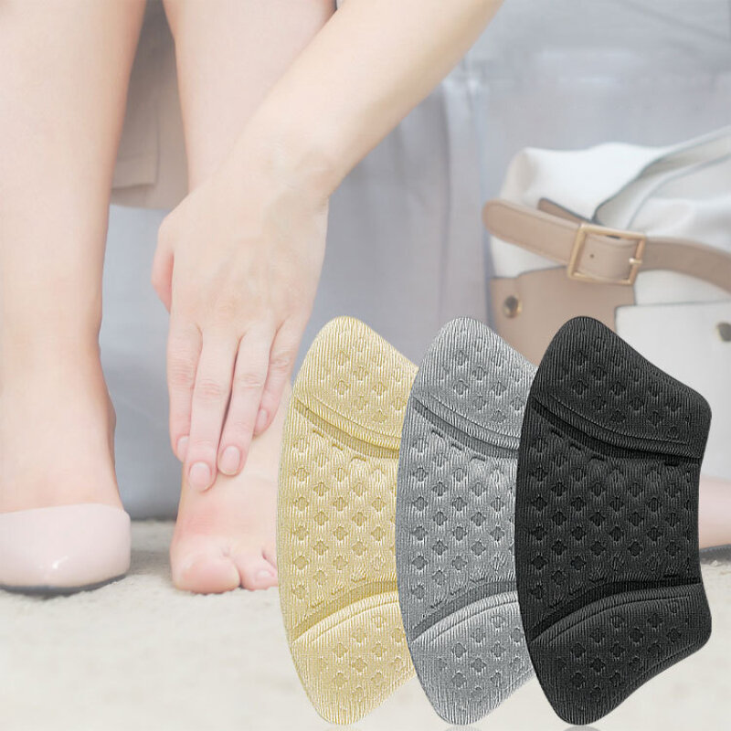 1 paio di cuscinetti per tallone soletta mezza taglia tacco alto scarpa adesivo posteriore misura regolabile piedini antiusura cuscino inserto sottopiede