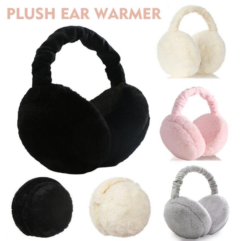 Earmuffs de pelúcia macia para homens e mulheres, proteção auricular, quente, espessado, confortável, ao ar livre, moda, inverno, X3N7