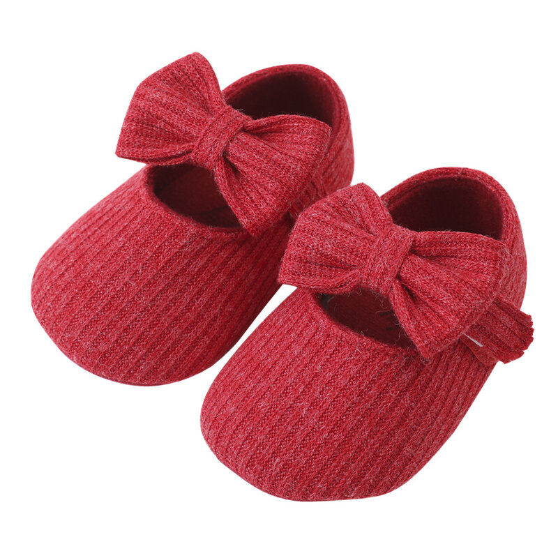 นุ่มเท้าสำหรับเด็กผู้หญิงทารกทารกรองเท้าเด็กวัยหัดเดินถักรองเท้าน่ารัก Little Girl First Walkers หนึ่งปีรองเท้า