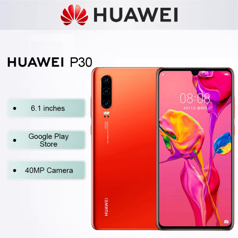 HUAWEI P30 Smartphone Android Global version 6.1 inch 40MP Camera 128GB ROM 4G Network Mobile phones Google Play Cell phone