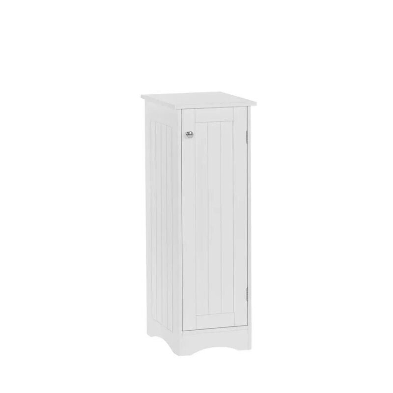 Slim Single Door Bathroom Cabinet, White Cabinet, Furniture Organizer, Storage for Home, Free Delivery