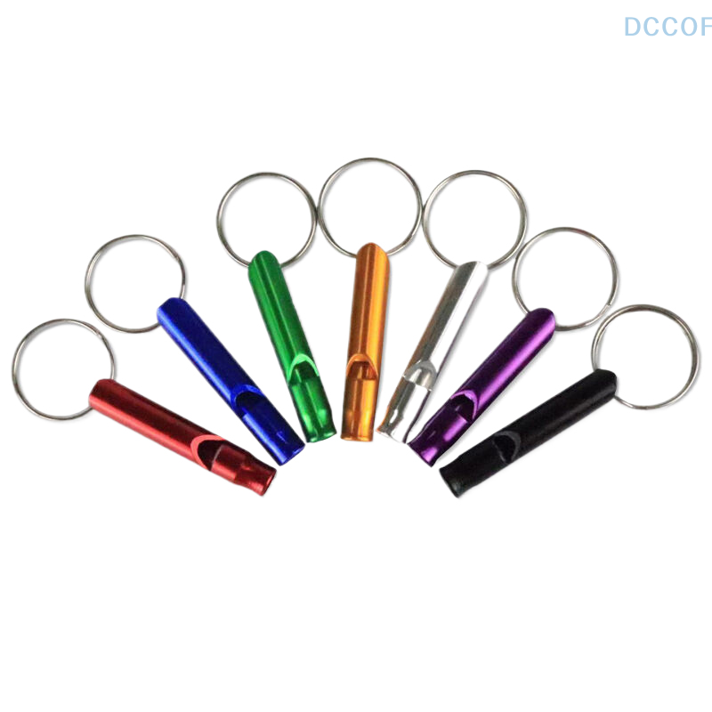 Small Multifunctional Aluminum Emergency Survival Whistle Keychain Camping Hiking Outdoor Tool Training Whistle