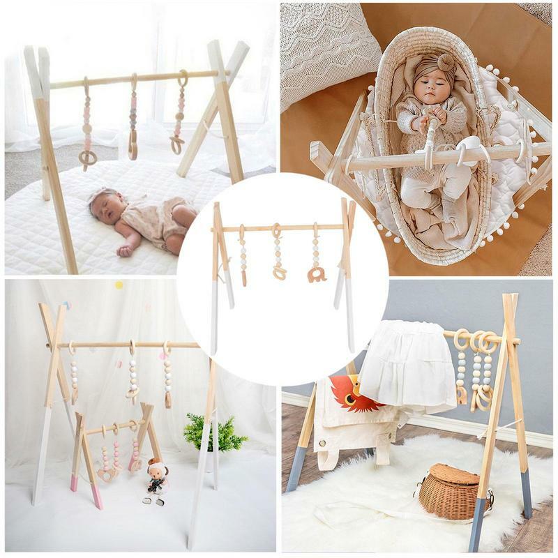 Play Gym Wooden Frame Crafts Infants Gym Toy Kids Fitness Equipment For Game Room Nursery Room Early Childhood Education Center
