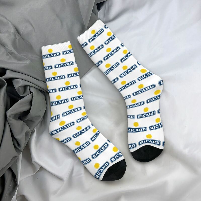 Ricard Merch Logo Socks Harajuku Sweat Absorbing Stockings All Season Long Socks Accessories for Unisex Birthday Present