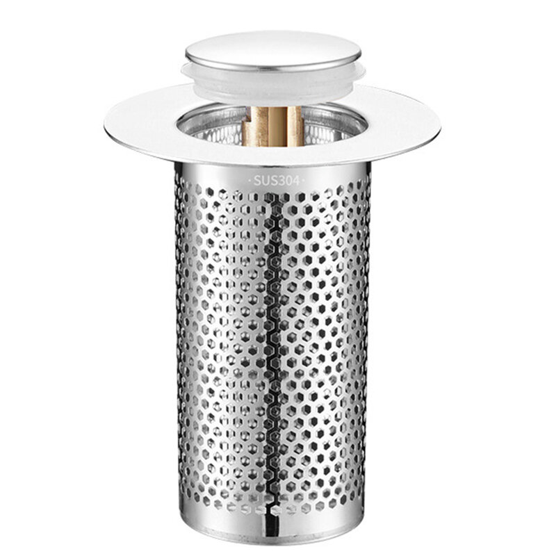 Colador de filtro de fregadero de acero inoxidable de vida limpia y fresca para cocina, bañera, tubería de agua y drenaje de piso