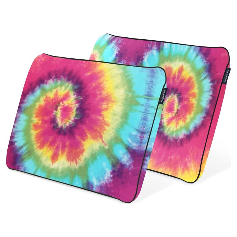 Memory Foam Fun Pillow with Cool-to-the-Touch Cover, Standard/Queen, Tie-Dye, 2 Pack