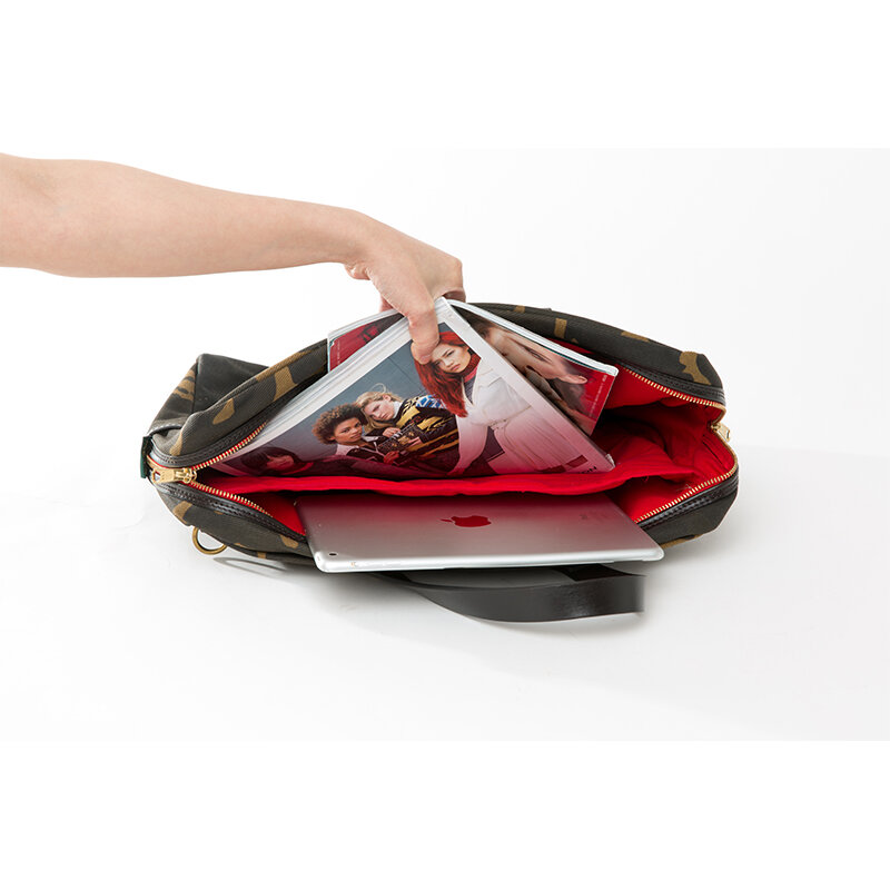 حقيبة قماش شمع زيت براندو مصممة خصيصًا لمكافحة التسرب ، مموهة ، حقيبة كتف رجالية ، حقيبة كمبيوتر مائلة ، مقاس 40x30x10cm
