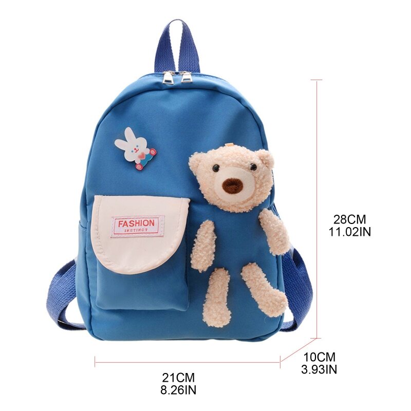 Cartoon Bear Toy School Bag for Girl Cute Kids Kindergarten Schoolbags Children Backpacks Girls Boy Book Bags Drop Shipping