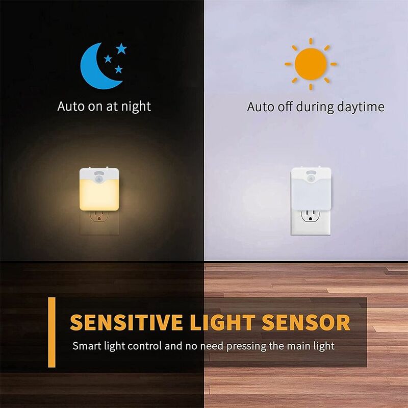 Motion Sensor LED Reading Lamp, Eye Protect Luz, Dimmable Energia Eficiente Stairway Lamp, Quarto, Reino Unido, Plug UE, Novo