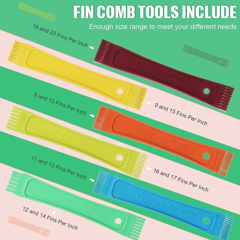 Bộ 6 Máy Điều Hòa Không Khí Fin Cleaner Set Fin Comb Condenser Fin Straighter