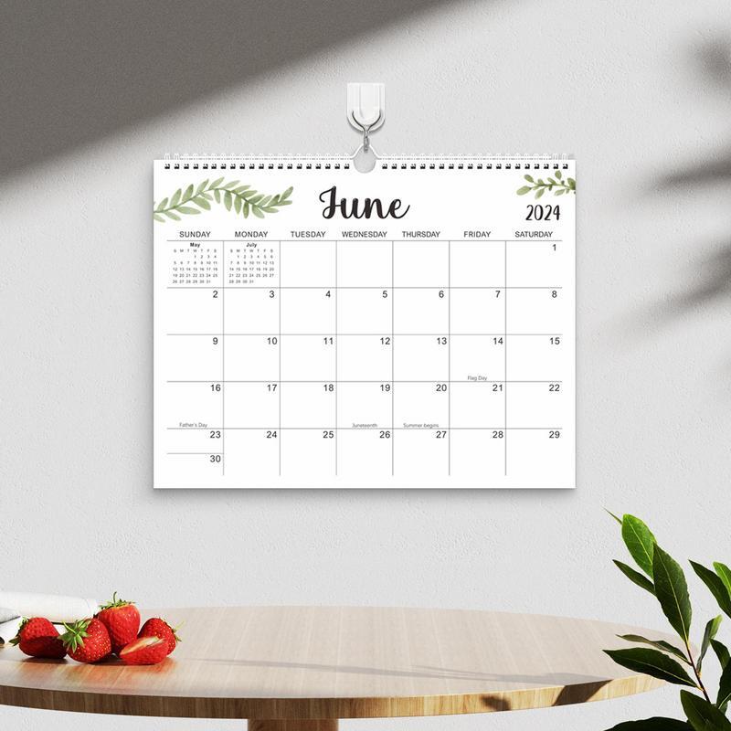 Calendario da parete 2024-2025 18 calendario mensile Planner calendario di 18 mesi da Jan 2024 Jun 2025 per una facile pianificazione Organi senza sforzo