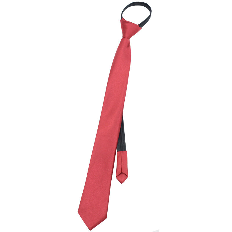 Corbatas simples para mujer, corbatas negras de poliéster, corbata estrecha con cremallera, corbatas delgadas para niñas, corbatas perezosas, corbata informal de boda, corbata, 5cm, 38cm