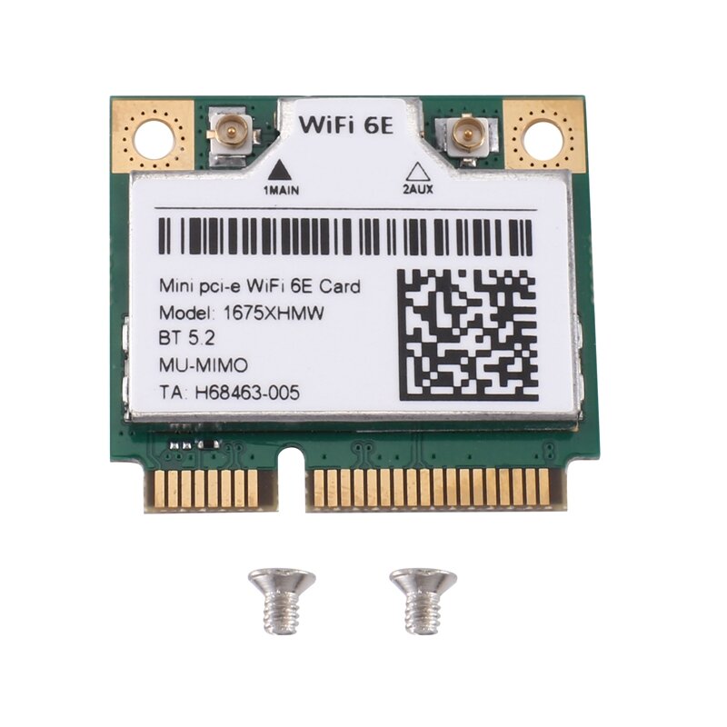 Kartu Wifi 1675X 1675XHMW AX210, kartu Wifi 6E 802.11AX 2.4G 5G 6G 5374Mbps Bluetooth 5.2 Mini Pcie kartu jaringan Wifi