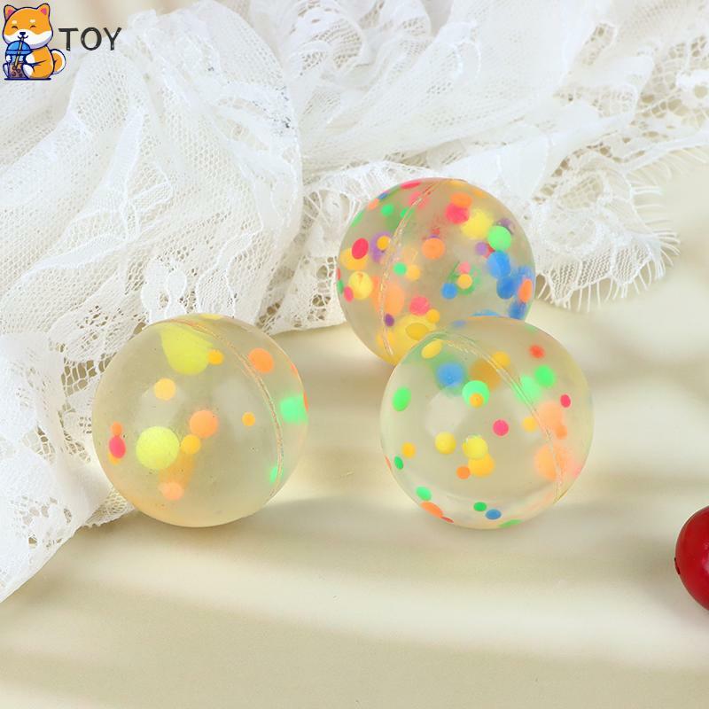 1 шт. 42 мм прозрачные красочные резиновые шарики желейные шарики для детей игрушки прыгающий надувной шар
