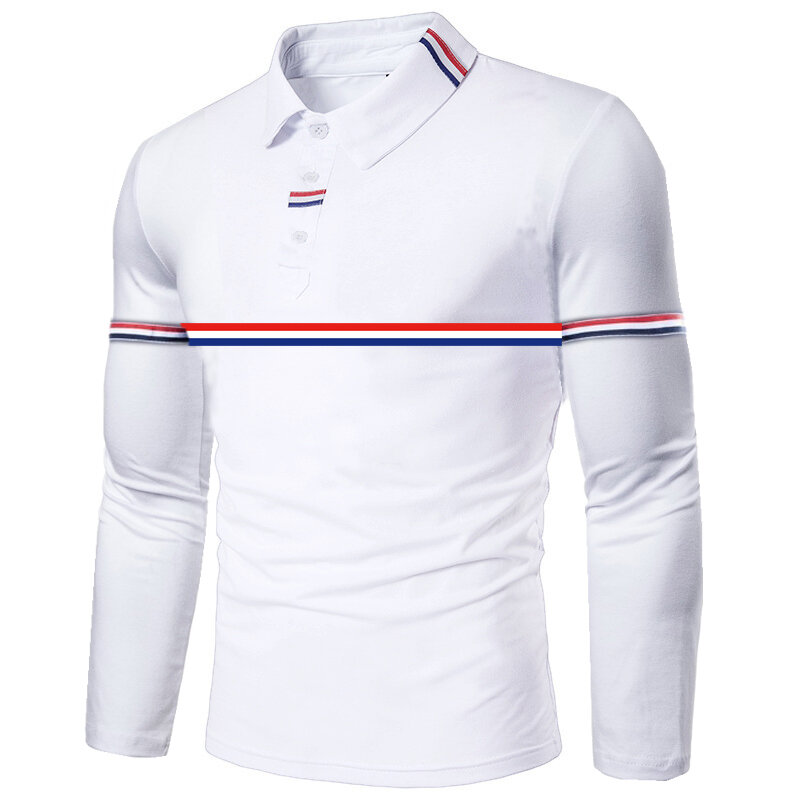 Hddhdhh Marken hemd Langarm Business Casual Top Kragen Pullover T-Shirt Frühling und Herbst Herren Polo