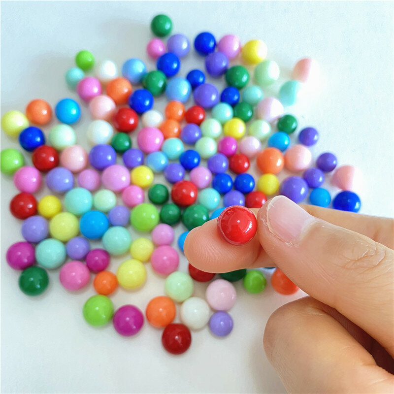100Pcs Plastic Diameter 6mm 8mm 10mm 14mm Colorful Solid Balls For Children Board Games Accessory Ball Run Game Kids Toy
